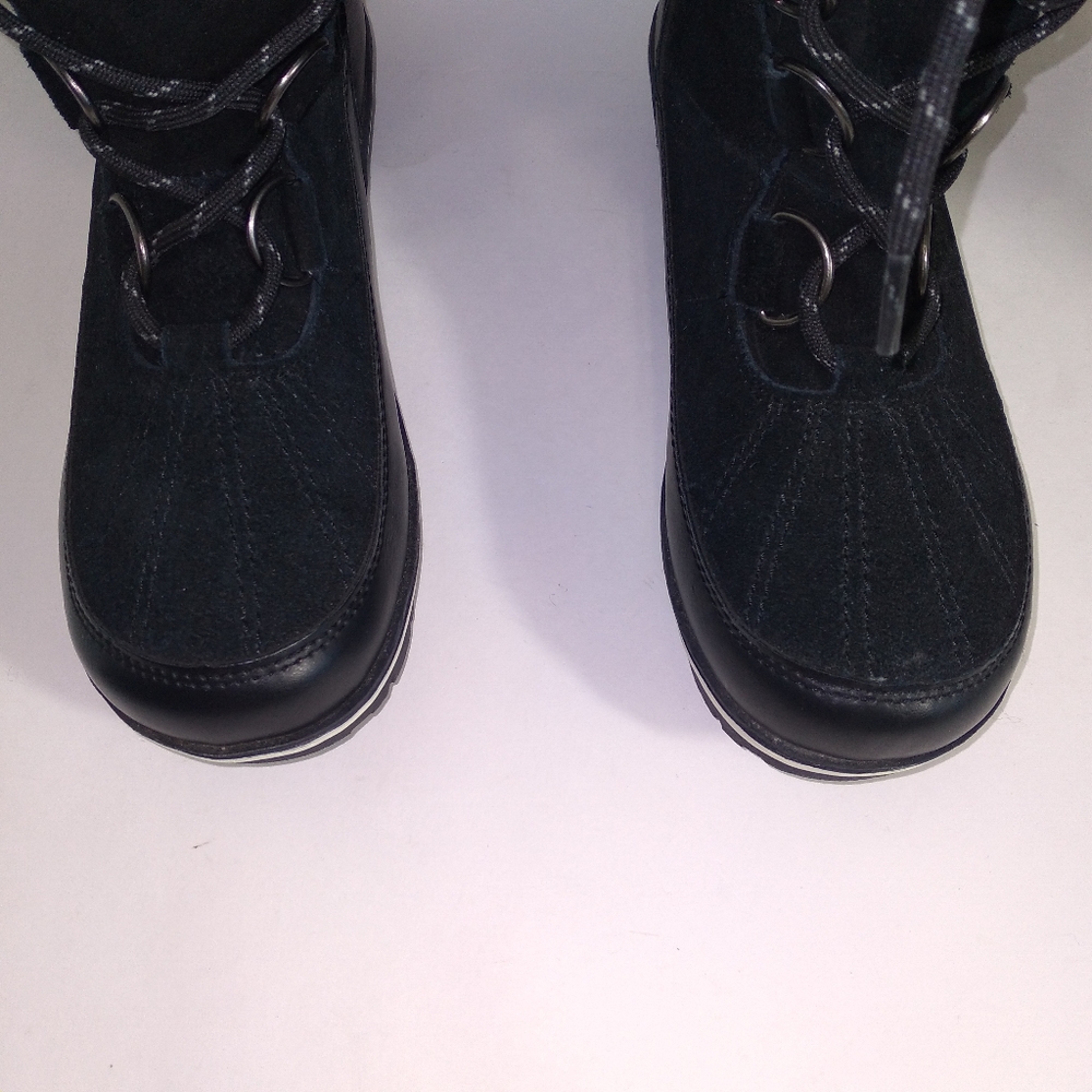 C9 by Champion Black Leather & Suede Faux Fur Trimmed Snow Boots- Size 7 NWOT - Picture 5 of 12